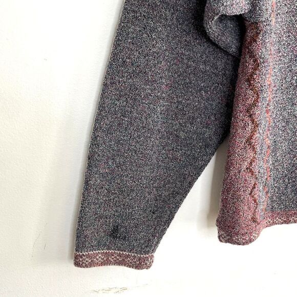 Iva Knight Made Scotland Handframed Knitwear Cardigan Sweater Marled Sz M - Picture 2 of 10